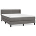Pat box spring cu saltea, gri, 140x200 cm, piele ecologică - WALTI WALTI