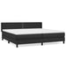 Pat box spring cu saltea, negru, 200x200 cm, piele ecologică - WALTI WALTI