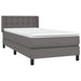 Pat box spring cu saltea, gri, 80x200 cm, piele ecologică - WALTI WALTI