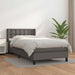 Pat box spring cu saltea, gri, 80x200 cm, piele ecologică - WALTI WALTI