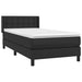 Pat box spring cu saltea, negru, 90x200 cm, piele ecologică - WALTI WALTI