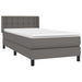 Pat box spring cu saltea, gri, 90x200 cm, piele ecologică - WALTI WALTI