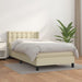 Pat box spring cu saltea, crem, 100x200 cm, piele ecologică - WALTI WALTI
