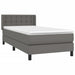 Pat box spring cu saltea, gri, 100x200 cm, piele ecologică - WALTI WALTI