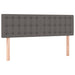 Pat box spring cu saltea, gri, 140x190 cm, piele ecologică - WALTI WALTI