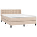 Pat box spring cu saltea, cappuccino, 140x190cm piele ecologică - WALTI WALTI