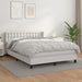 Pat box spring cu saltea, alb, 140x200 cm, piele ecologică - WALTI WALTI
