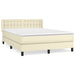 Pat box spring cu saltea, crem, 140x200 cm, piele ecologică - WALTI WALTI