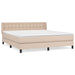 Pat box spring cu saltea, cappuccino, 160x200cm piele ecologică - WALTI WALTI
