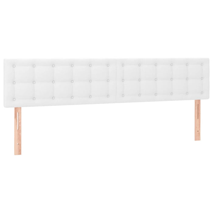 Pat box spring cu saltea, alb, 200x200 cm, piele ecologică - WALTI WALTI