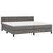 Pat box spring cu saltea, gri, 200x200 cm, piele ecologică - WALTI WALTI