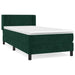 Pat box spring cu saltea, verde închis, 80x200 cm, catifea - WALTI WALTI