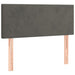 Pat box spring cu saltea, gri închis, 90x190 cm, catifea - WALTI WALTI