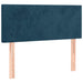 Pat box spring cu saltea, albastru închis, 90x190 cm, catifea - WALTI WALTI