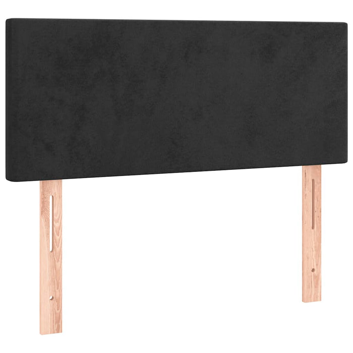 Pat box spring cu saltea, negru, 90x200 cm, catifea - WALTI WALTI