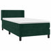 Pat box spring cu saltea, verde închis, 90x200 cm, catifea - WALTI WALTI
