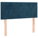 Pat box spring cu saltea, albastru închis, 90x200 cm, catifea - WALTI WALTI