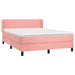 Pat box spring cu saltea, roz, 140x200 cm, catifea - WALTI WALTI