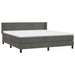 Pat box spring cu saltea, gri închis, 180x200 cm, catifea - WALTI WALTI