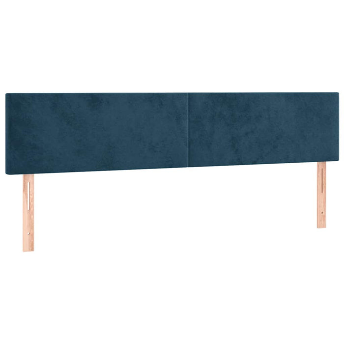 Pat box spring cu saltea, albastru închis, 180x200 cm, catifea - WALTI WALTI