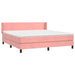 Pat box spring cu saltea, roz, 180x200 cm, catifea - WALTI WALTI