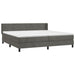 Pat box spring cu saltea, gri închis, 200x200 cm, catifea - WALTI WALTI