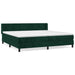 Pat box spring cu saltea, verde închis, 200x200 cm, catifea - WALTI WALTI