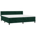 Pat box spring cu saltea, verde închis, 200x200 cm, catifea - WALTI WALTI