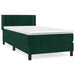 Pat box spring cu saltea, verde închis, 100x200 cm, catifea - WALTI WALTI