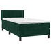 Pat box spring cu saltea, verde închis, 100x200 cm, catifea - WALTI WALTI