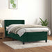 Pat box spring cu saltea, verde închis, 100x200 cm, catifea - WALTI WALTI