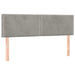 Pat box spring cu saltea, gri deschis, 140x190 cm, catifea - WALTI WALTI