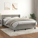 Pat box spring cu saltea, gri deschis, 140x190 cm, catifea - WALTI WALTI