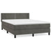 Pat box spring cu saltea, gri închis, 140x190 cm, catifea - WALTI WALTI