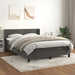 Pat box spring cu saltea, gri închis, 140x190 cm, catifea - WALTI WALTI