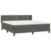 Pat box spring cu saltea, gri închis, 160x200 cm, catifea - WALTI WALTI