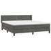 Pat box spring cu saltea, gri închis, 180x200 cm, catifea - WALTI WALTI