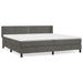 Pat box spring cu saltea, gri închis, 200x200 cm, catifea - WALTI WALTI