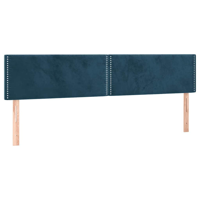 Pat box spring cu saltea, albastru închis, 200x200 cm, catifea - WALTI WALTI