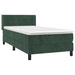 Pat box spring cu saltea, verde închis, 90x190 cm, catifea - WALTI WALTI