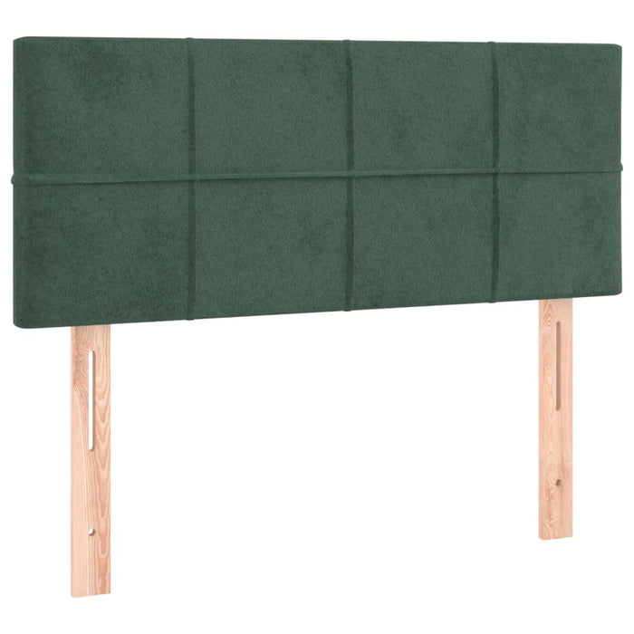 Pat box spring cu saltea, verde închis, 90x200 cm, catifea - WALTI WALTI