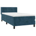 Pat box spring cu saltea, albastru închis, 90x200 cm, catifea - WALTI WALTI