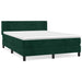 Pat box spring cu saltea, verde închis, 140x190 cm, catifea - WALTI WALTI