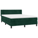 Pat box spring cu saltea, verde închis, 140x190 cm, catifea - WALTI WALTI