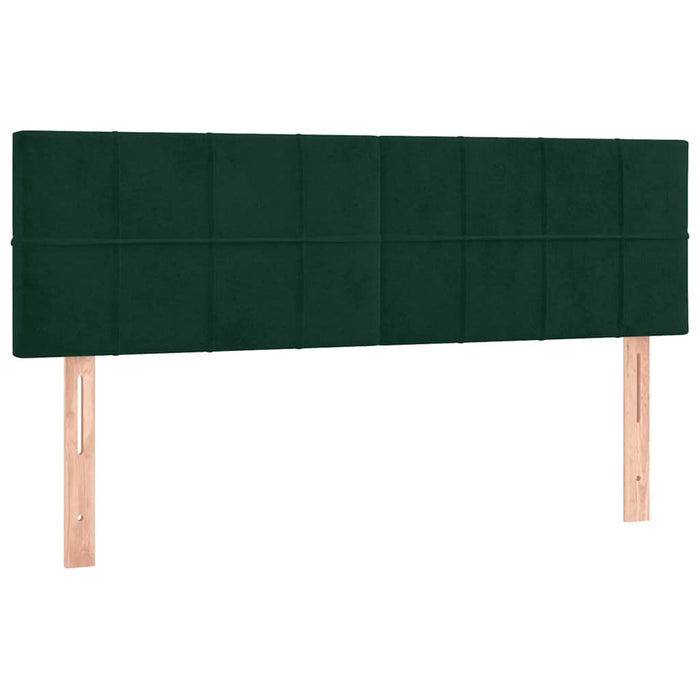 Pat box spring cu saltea, verde închis, 140x190 cm, catifea - WALTI WALTI