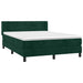 Pat box spring cu saltea, verde închis, 140x200 cm, catifea - WALTI WALTI