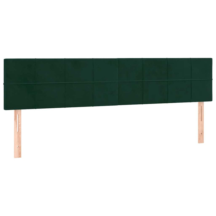 Pat box spring cu saltea, verde închis, 180x200 cm, catifea WALTI
