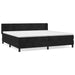 Pat box spring cu saltea, negru, 200x200 cm, catifea - WALTI WALTI