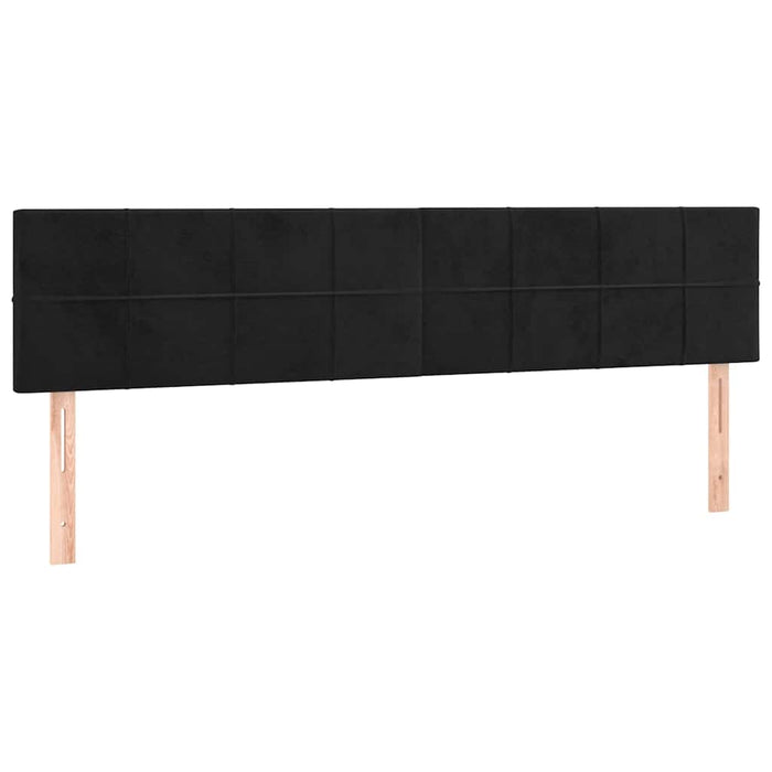 Pat box spring cu saltea, negru, 200x200 cm, catifea - WALTI WALTI