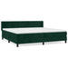 Pat box spring cu saltea, verde închis, 200x200 cm, catifea - WALTI WALTI